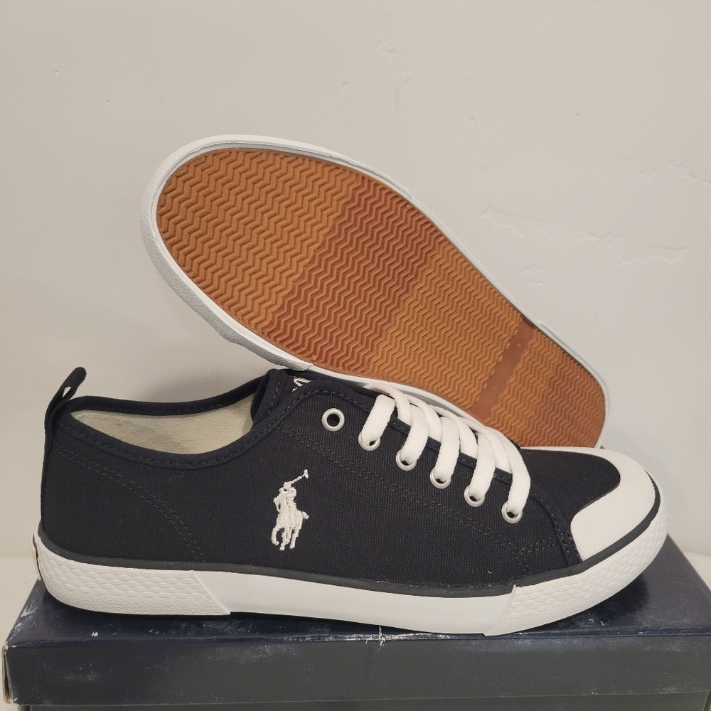 Polo by Ralph Lauren Kids' Black-Low Top Camden Sneakers size 7